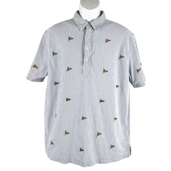 Ralph Lauren Other - Ralph Lauren Polo Shirt XL Short Sleeve Nautical Flag Embroidered Knit TP-3733